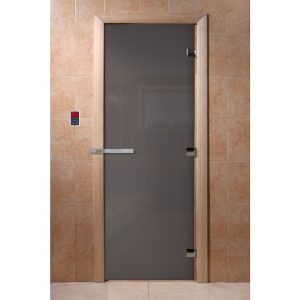 Дверь DoorWood Графит 190*70  (6 мм – две петли – коробка хвоя)