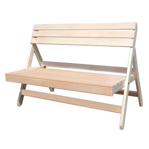 Раскладная скамья из липы-120×100×24(41)
