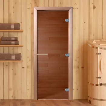 Стеклянная дверь для бани «Теплый день», DoorWood