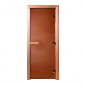 Стеклянная дверь для бани Эталон», Бронза-Матовая