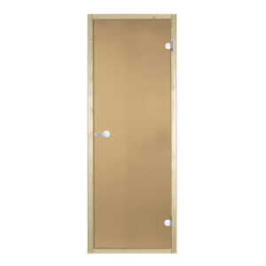 Дверь для сауны 1900×700 (бронза, сосна)