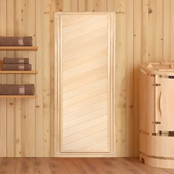Дверь деревянная, диагональная