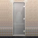 Дверь для хамам «Хамам Престиж», Сатин, 1900x700, стекло 8 мм — изображение 2