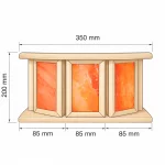 Абажур DoorWood прямой с гималайской солью 3 плитки (АП-3П) — изображение 3