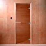 Дверь для бани «Теплый день» 1800x600, стекло 8 мм — изображение 2