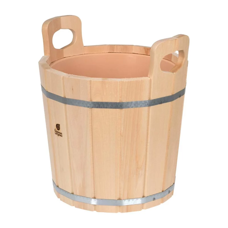Запарник 12 л, с пластиковой вставкой, липа