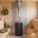 Печь каменка банная газодровянная Оранж Блю Carbon антрацит — изображение 6