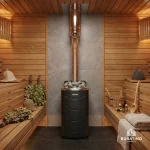 Печь каменка банная газодровянная Оранж Блю Carbon антрацит — изображение 2