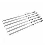 Набор плоских шампуров 60 см из НЕРЖАВЕЮЩЕЙ СТАЛИ, 6 шт в коробке ПВХ — изображение 2