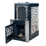 Печь для бани из нержавеющей стали 06К ГТ-80МС на газу с сеткой для камней — изображение 2