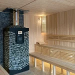 Печь для бани из нержавеющей стали 06К ГТ-80МС на газу с сеткой для камней — изображение 5